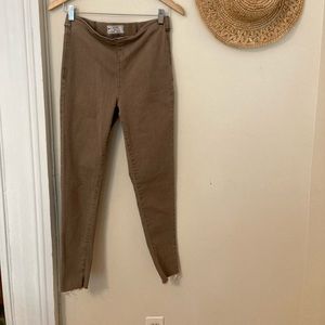 Cropped distressed ankle pants